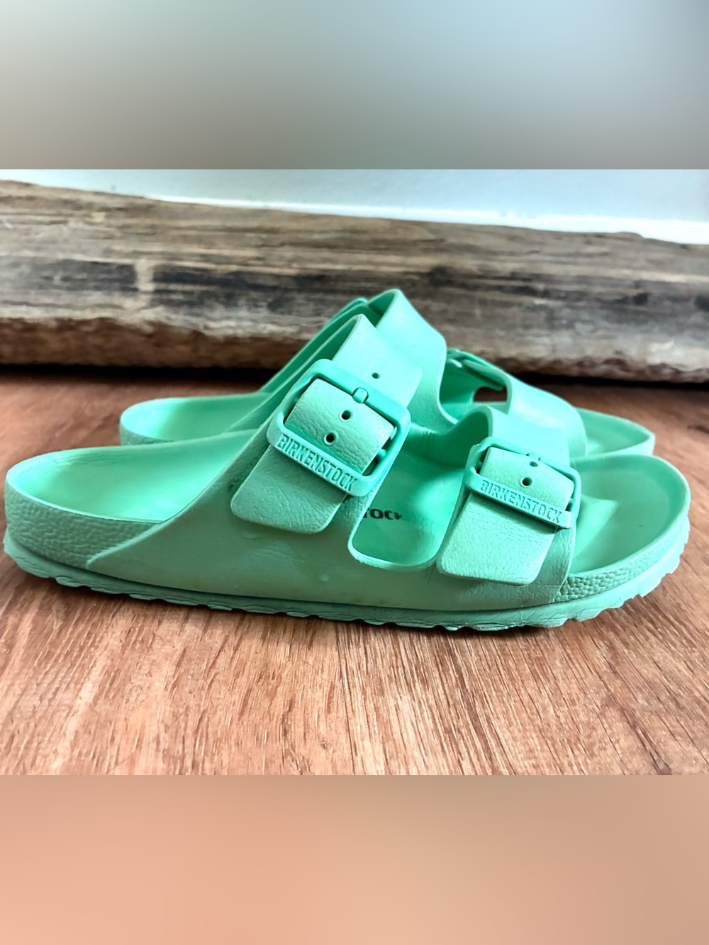 Birkenstock Arizona EVA Sandals Green Waterproof Women’s 38 Lightweight - Picture 3 of 8